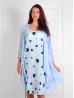 Linen Feel Fashion Dress With Dots Printed